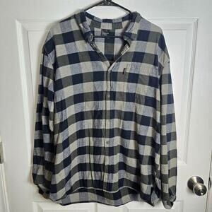 Oakley Button Up‎ Flannel Blue/Green Mens 2XL